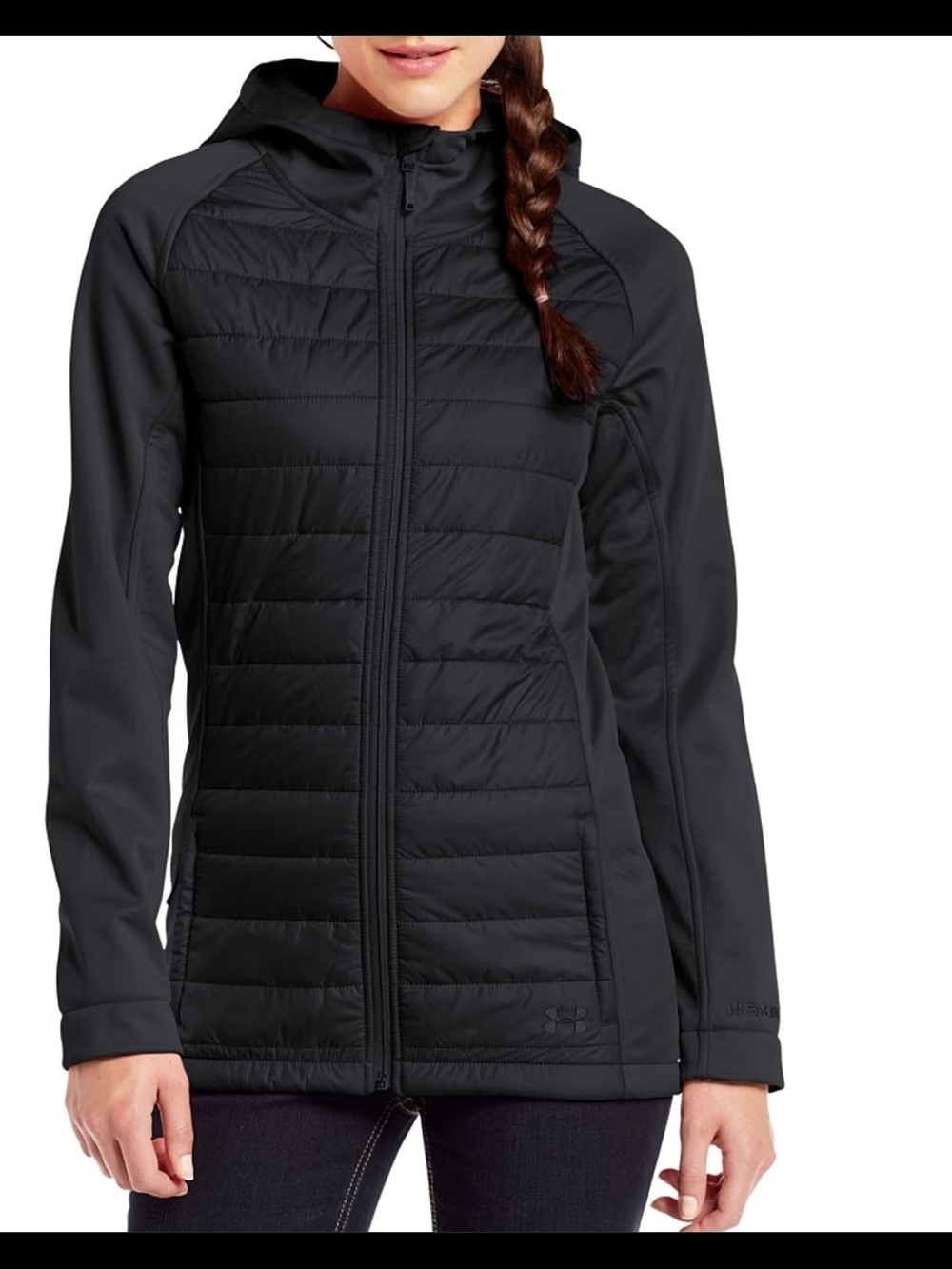 Under Armour Women's Black Hooded Quilted Puffer Jacket